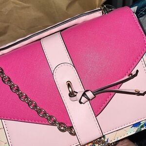 Aldo Pink and Cream Crossbody Bag